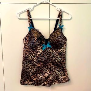 Leopard Corset with piping